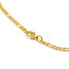 304 Stainless Steel Figaro Chain Necklace Making X-STAS-A028-N022G-3