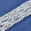 Faceted(32 Facets) Glass Beads Strands Round X-GF4mmC28-AB-1