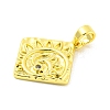 Brass Micro Pave Clear Cubic Zirconia Pendants KK-P263-04A-G-2