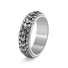 Rotatable Titanium Steel Finger Ring PW-WG50513-07-1