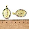 Rack Plating Brass Micro Pave Cubic Zirconia Pendants KK-R157-14D-G-3