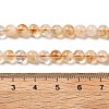 Heated Natural Citrine Beads Strands G-A262-A01-5.5mm-5