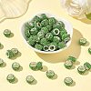 80Pcs Polymer Clay Rhinestone European Large Hole Beads with Silver Color Plated Brass Cores FPDL-LT0001-02B-5