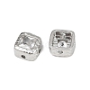 Brass Clear Cubic Zirconia Beads KK-D375-36P-2