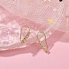 Brass Micro Pave Clear Cubic Zirconia Earring Hooks ZIRC-YW0001-04G-5