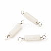 Natural White Jade Connector Charms PALLOY-JF01574-11-1