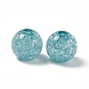 Transparent Crackle Acrylic Bead OACR-H019-02-4