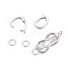 925 Sterling Silver Fold Over Clasps STER-T007-109P-2