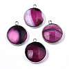 Natural Crackle Agate Pendants G-N326-87A-08-1