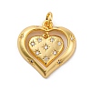 Brass Micro Pave Cubic Zirconia Pendants KK-U033-12G-01-1