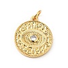 Rack Plating Brass Micro Pave Clear Cubic Zirconia Pendants KK-H431-55G-1