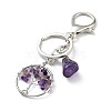 Natural Amethyst Keychain KEYC-M022-01H-2