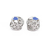 Rack Plating Alloy Enamel European Beads MPDL-N039-133-04-2