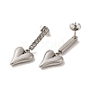 Stainless Steel Inlay Rhinestone Stud Earrings for Women EJEW-M024-06C-P-2