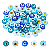  60pcs 5 colors Handmade Evil Eye Lampwork Beads LAMP-NB0001-87-1