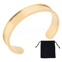 Unicraftale Stainless Steel Grooved Bangles STAS-UN0038-75B