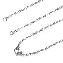 304 Stainless Steel Cable Chain Necklace Making STAS-T040-PJ209-1-46