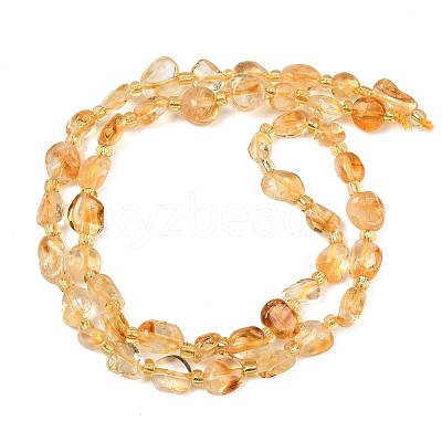 Heated Natural Citrine Beads Strands GG-CBA3A44-C04-01-1