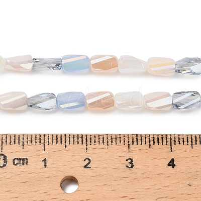 Electroplated Glass Beads Strands EGLA-P067-03A-01-1