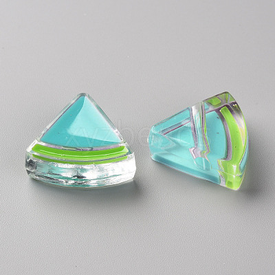 Transparent Enamel Acrylic Beads TACR-S155-001G-1