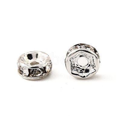 Brass Rhinestone Spacer Beads X-RB-A014-Z6mm-01S-1