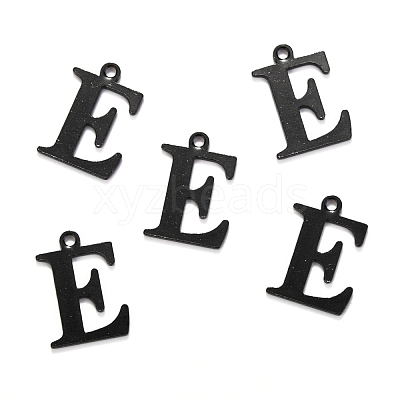 304 Stainless Steel Alphabet Charms STAS-H122-E-EB-1