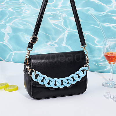 1Pc Opaque Acrylic Twisted Chain Bag Extender Chains PURS-PH0001-41A-1
