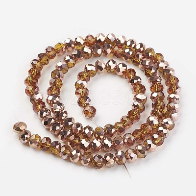 Electroplate Transparent Glass Beads Strands EGLA-A034-T2mm-N07-1