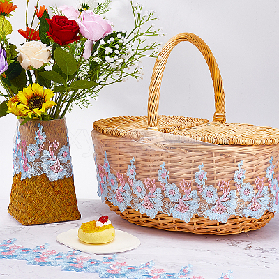 Flower Pattern Polyester Embroidered Ornament Accessories DIY-WH0308-279-1