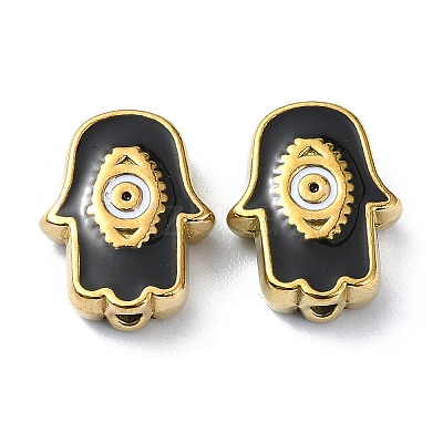 Ion Plating(IP) 304 Stainless Steel Enamel Beads STAS-Q318-10B-1