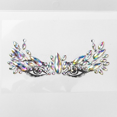 Acrylic Face Gems Stickers MRMJ-F014-08-1