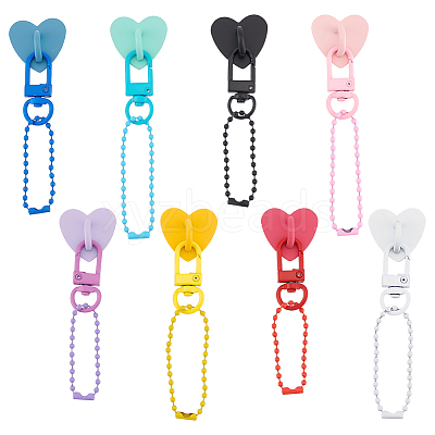 8Pcs Zinc Alloy Cell Phone Heart Holder Stand HJEW-OC00069-1