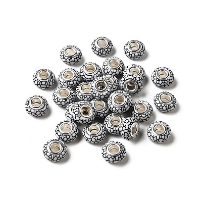 Opaque Resin European Beads RESI-C055-01B-1