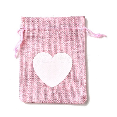 12Pcs 12 Styles Valentine's Day Printed Rectangle Burlap Cloth Packing Pouches X1-ABAG-U006-02C-1