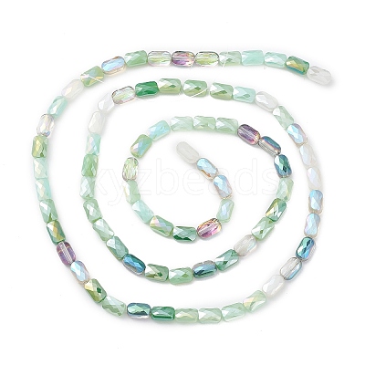 Gradient Color Electroplate Glass Bead Strands X1-GLAA-E042-01D-1