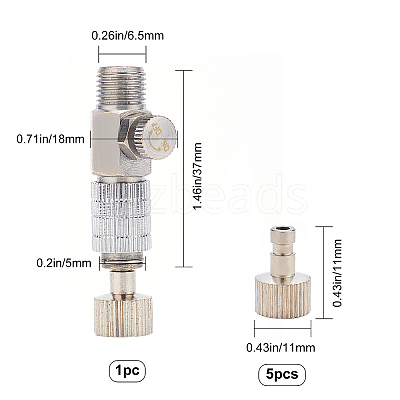 Brass Air Pipe Changers Set KK-WH0034-65P-1