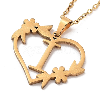 PVD Vacuum Plating 201 Stainless Steel Pendant Necklaces NJEW-R267-02J-G-1