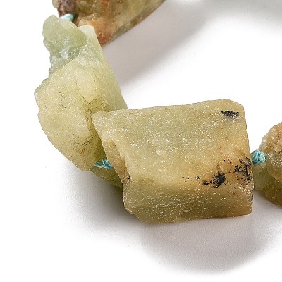 Raw Rough Natural Aquamarine Beads Strands G-K383-B01-01-1