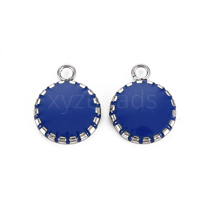 304 Stainless Steel Enamel Charms LS-STAS-Q241-014A-1