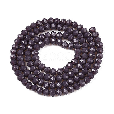 Opaque Solid Color Imitation Jade Glass Beads Strands EGLA-A044-P3mm-D11-1