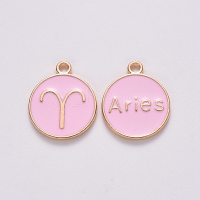 Alloy Enamel Pendants X-ENAM-S124-01B-09A-1
