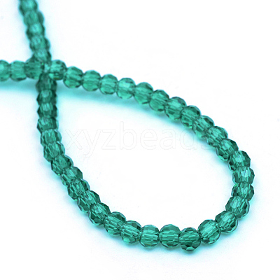 Transparent Glass Bead Strands GLAA-R166-6mm-01G-1