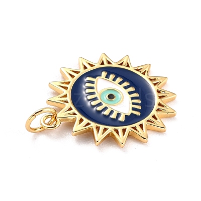 Brass Enamel Pendants KK-P204-16G-1