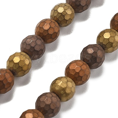 PVD Vacuum Plating Non-magnetic Synthetic Hematite Beads Strands X-G-F682-01C-1