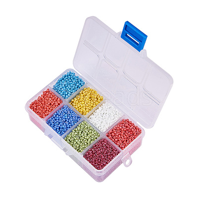 Mixed 12/0 Round Glass Seed Beads SEED-PH0006-2mm-06-1