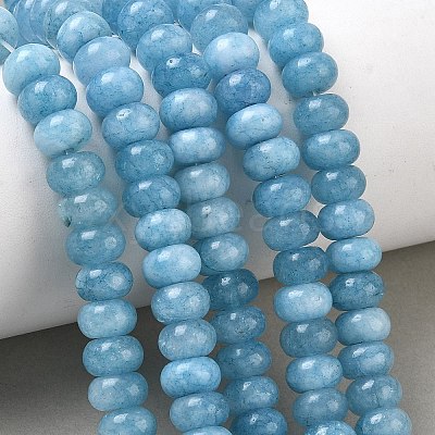 Dyed Natural White Jade Beads Strands X-GG-CBA9281-A17-5x8mm-1