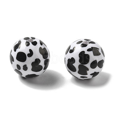 Printing Opaque Acrylic Beads OACR-H049-01D-1
