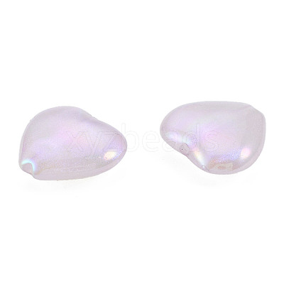 Rainbow Iridescent Plating Acrylic Beads OACR-N010-075-1