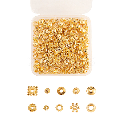 300Pcs 10 Styles Alloy Spacer Beads PALLOY-CJ0001-153-1