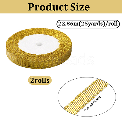 2Rolls Glitter Metallic Ribbon OCOR-GF0005-78A-01-1